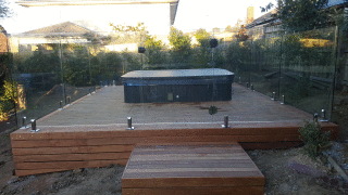 Merbau Decking with Glass Pool Fence in Burwood